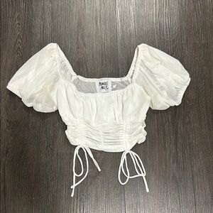 Princess Polly White Crop Top